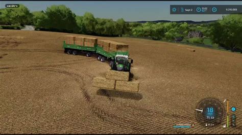 Ls22fs22 Fendt 1050fendt 724 Vario Baling Straw Bales And Stacking