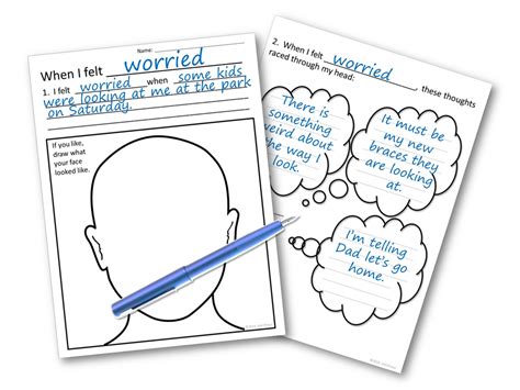 Cbt Emotion Worksheets Links To Each Worksheet Series Social