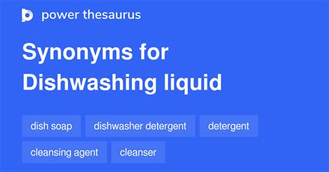 Dishwashing Liquid Synonyms Words And Phrases For Dishwashing Liquid