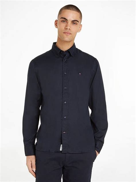 Tommy Hilfiger Core Flex Poplin Regular Fit Long Sleeve Shirt Navy