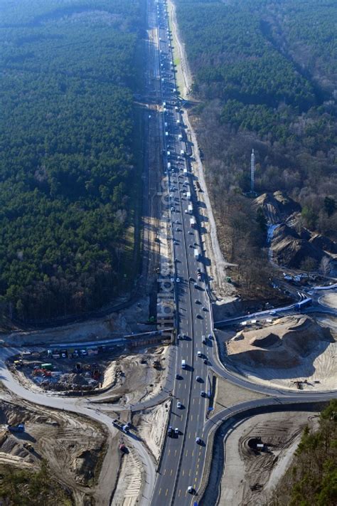 Ferch Aus Der Vogelperspektive Baustelle An Der Verkehrsf Hrung An Der