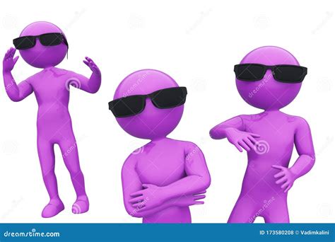 Stickman With Sunglasses Cartoon Vector Illustration 47561242