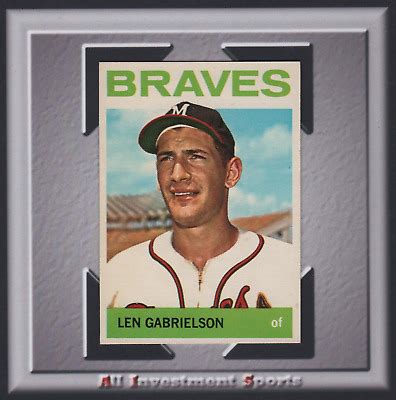 Topps Len Gabrielson Nm Mt Milwaukee Braves Sharp Color