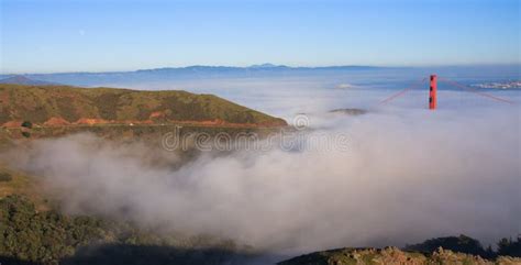 San Francisco Golden Gate Bridge in Fog Stock Photo - Image of famous ...