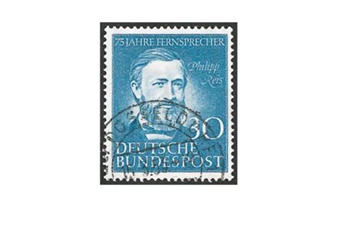 BRIEFMARKE BRD 75 Jahre Fernsprecher 1952 Michel Nr 161 Gestempelt EUR