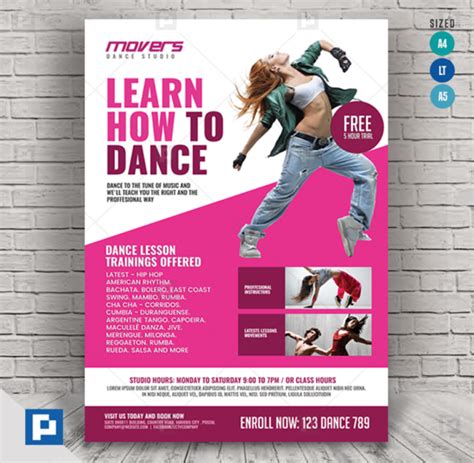 Dance Studio Flyer Psdpixel