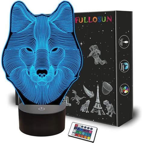 Veilleuse D Loup Lampe Illusion D Optique Pour La D Coration