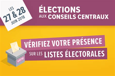 Upec Lections Aux Conseils Centraux V Rifiez Votre Pr Sence Sur