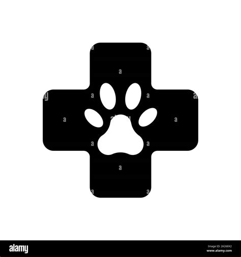 Veterinary Vector Glyph Icon Pet Animal Sign Stock Photo Alamy