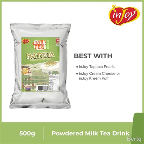 Injoy Matcha Milk Tea G Instant Powdered Milk Tea Drink Shopee