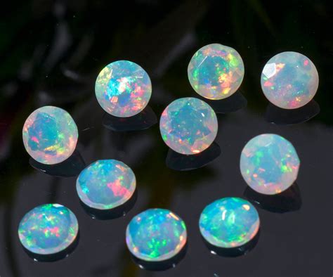 AAA Grade Faceted White Opal Natural Welo Opal Multi Fire Etsy