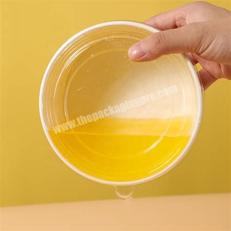 Kinsuncustom Printed Logo Disposable Hot Soup Paper Bowl Waterproof Biodegradable Kraft Paper