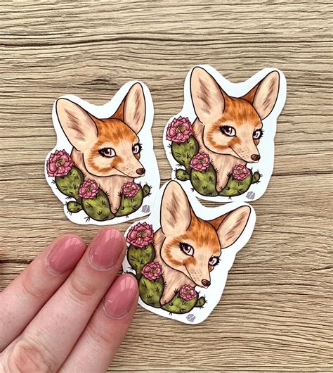 Fennec Fox Sticker Fennec Fox Stickers Desert Fox Sticker | Etsy