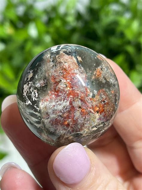 Four Seasons Phantom Lodolite Garden Quartz Crystal Sphere Ball Etsy