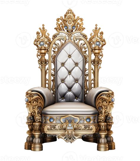 Royal Throne Isolated On Transparent Background PNG File Cut Out AI