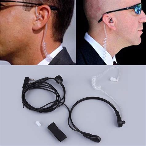 Mic Headphone Headset Earpiece For Talkie Hombres