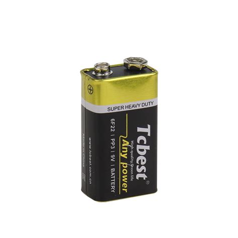 High Quality 6f22 9V Zinc Carbon Battery 240mins 6f22 Super Heavy Duty