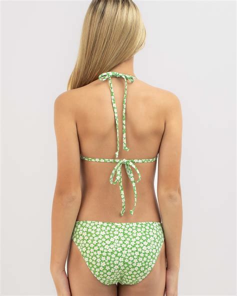 Shop Topanga Girls Ava Triangle Bikini Set In Sage Fast Shipping Easy Returns City Beach