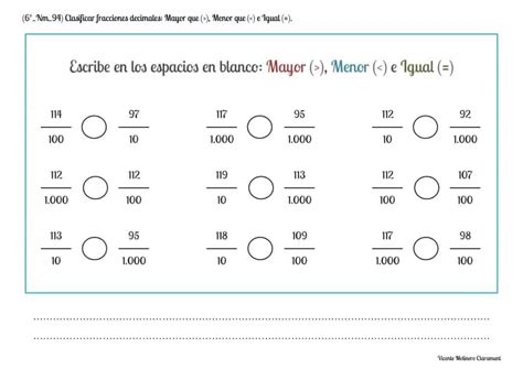 Fracciones Decimales Sexto Educaci N Primaria