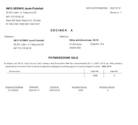 Program Potwierdzenia Sald Do Insert Subiekt Gtoprogramowanie