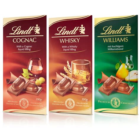 Zestaw Czekolad Z Alkoholem Lindt 100g X3 Prezent Na Imieniny Urodziny