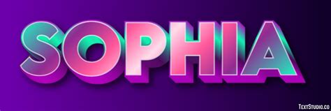 Sophia Text Effect And Logo Design Name