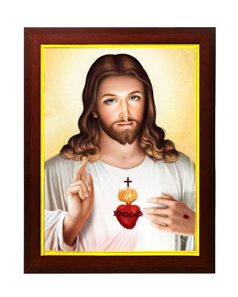 Zig Zag Lord Jesus Christ Photo Frame For Wall Room Size Medium 13