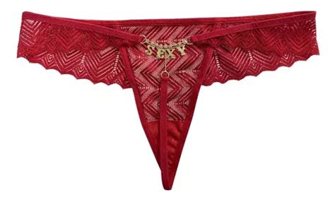 Tanga Fio Dental Biju Frase Em Strass Lingerie Sensual Mercadolivre