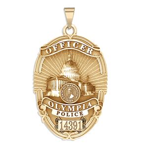 Personalized Olympia, Washington Police Badge with Your Rank and Badge ...