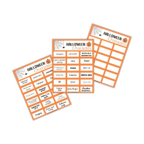 Halloween Charades Free Printable Game