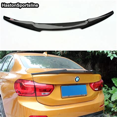 M4 Style Carbon Fiber Rear Spoiler Wings For BMW 1 Series F52 Sedan