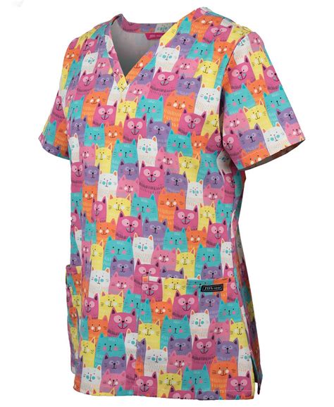 Jbs Ladies Scrub Top Printed