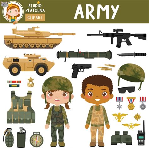 Army Clipart Military Vector Graphics Patriot Digital Clip Art Soldier ...