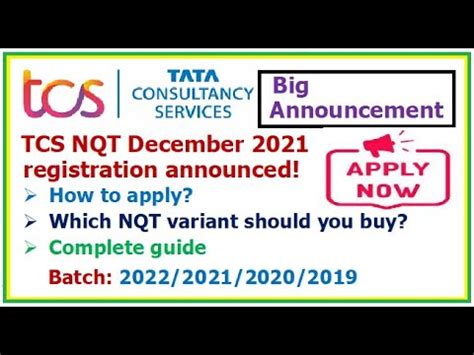 Tcs Dec Nqt Exam Is Announced Which Nqt Variant Should You Buy How To