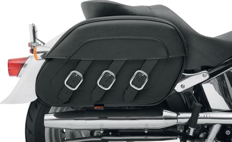 Saddlemen Black Leather Drifter Quick Release Saddlebags 94 16 Harley