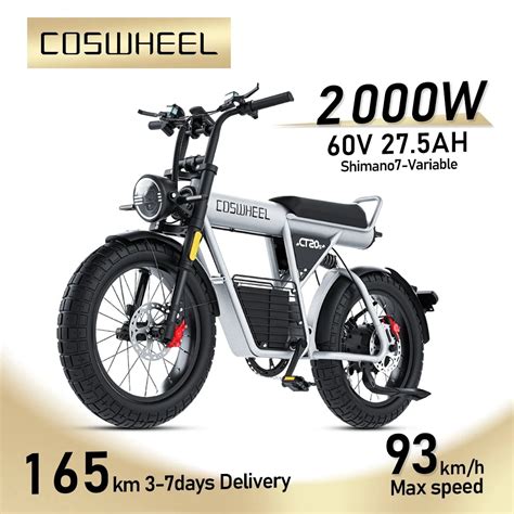 Coswheel CT20S Electric Bike 2000W 93Km H Motorcyle Drit Bike Ebike Fat