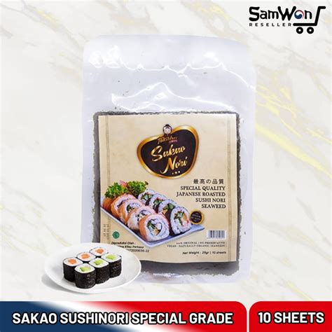 Jual SAKAO Nori Special Grade 10 Sheet Rumput Laut Seaweed Sushi