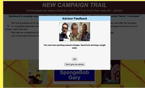 F Is For Fuck You Squidward R Thecampaigntrail