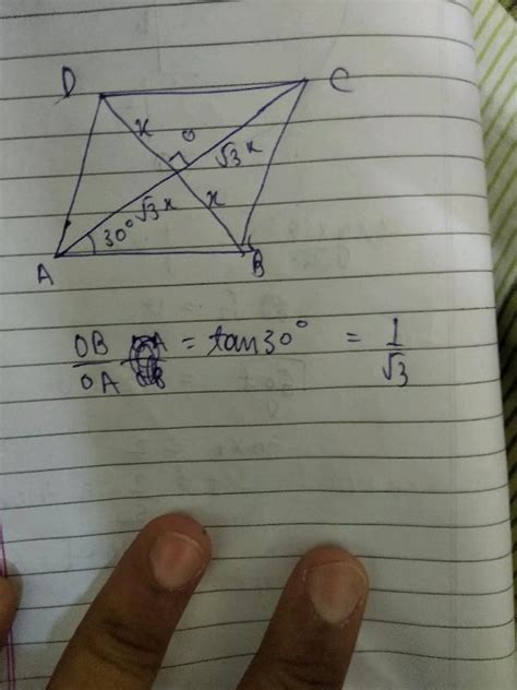 In The Given Figure Abcd Is A Rhombus In Which Diagonals Ac And Bd