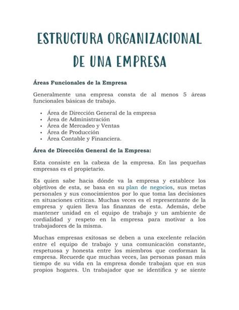 Estructura Organizacional De Una Empresa Udocz Hot Sex Picture