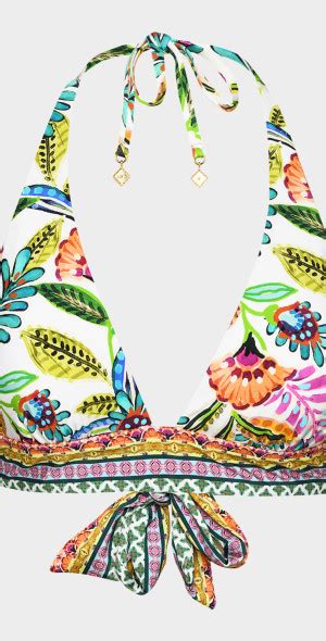 Sunshine 79 Jungle Banded Halter Bikini Top