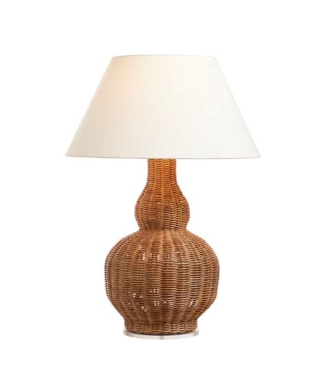 Calabash Rattan Table Lamp Natural Oka Us Natural Table Lamps