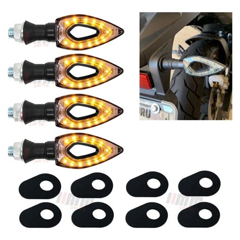 Kit Setas Led Sequencial Yamaha Pisca Adaptadores Rele