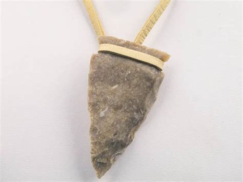 Iroquois Flint Arrowhead Necklace 144 01 C5 Etsy