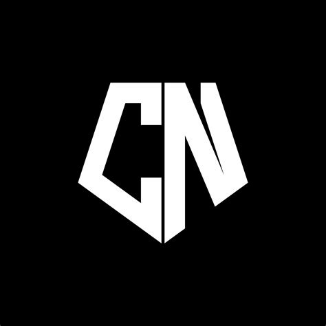 Cn Logo Monogram With Pentagon Shape Style Design Template 3651203