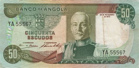 Angola Billet Colonie Portugaise De Escudos Marechal Carmona