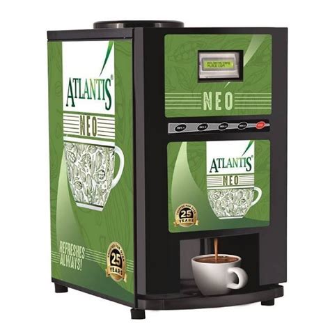 Stainless Steel Atlantis Neo 3 Lane Tea Coffee Vending Machine For