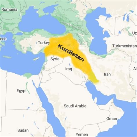 Kurdistan Map