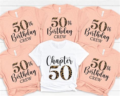 50th Birthday Shirt 50th Birthday Crew Shirt Custom Birthday Etsy