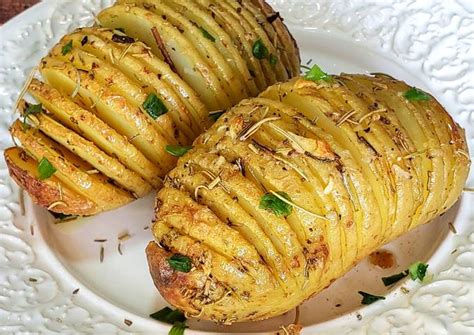 Batata Hasselback Receita Por Ju Na Cozinha Cookpad